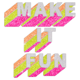 Make It Fun Word Glitter Heat Transfer